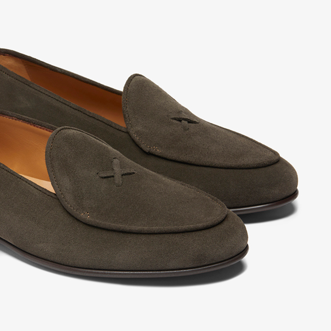 Men's Dark Brown Suede Milano Loafer Del Toro Shoes