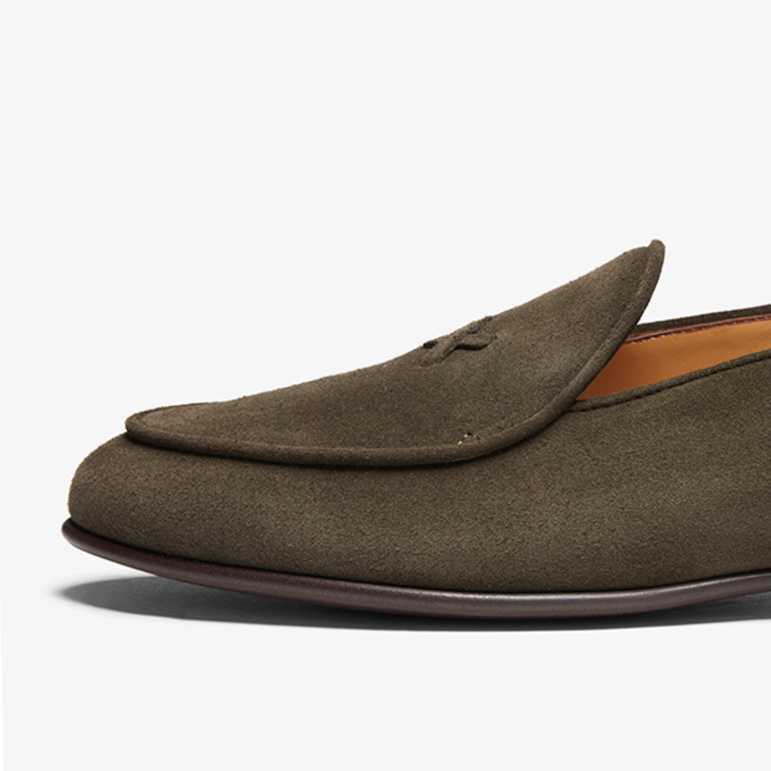 Men's Dark Brown Suede Milano Loafer Del Toro Shoes