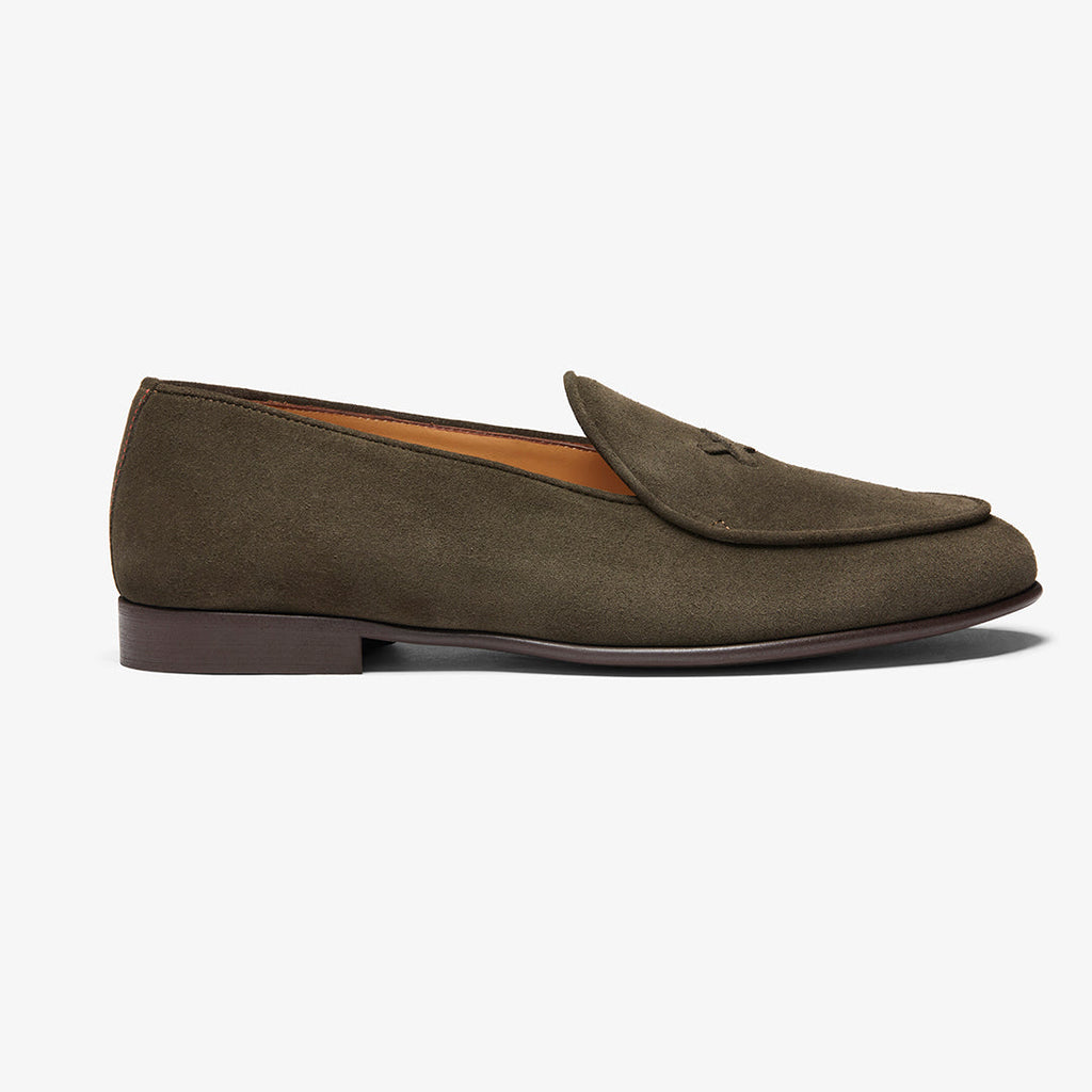Men's Dark Brown Suede Milano Loafer Del Toro Shoes