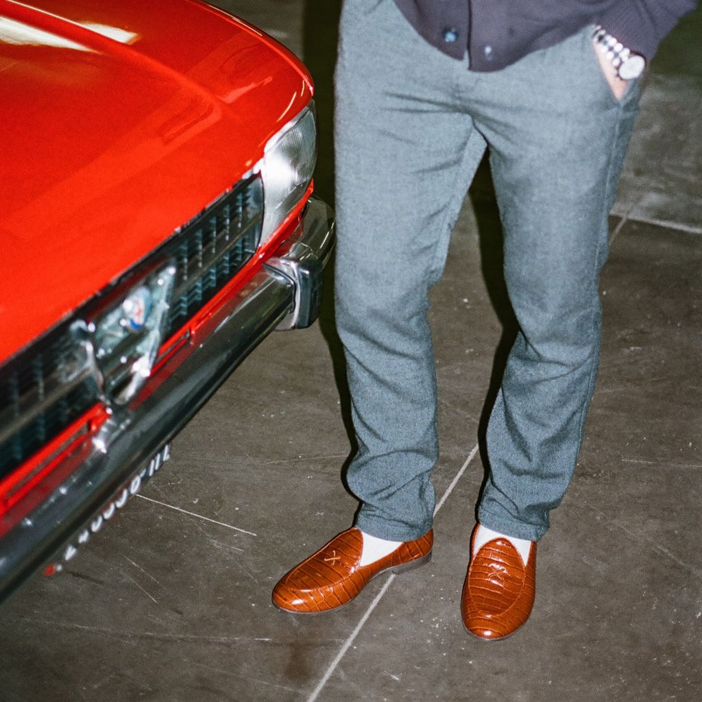 Men's Cognac Full Croc Milano Loafer Del Toro Shoes