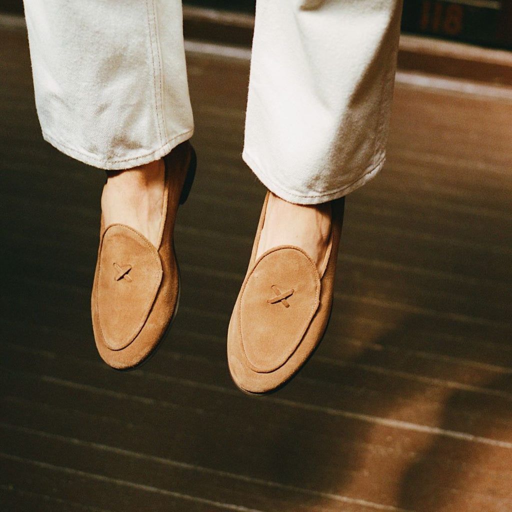 Men's Cognac Suede Milano Loafer Del Toro Shoes