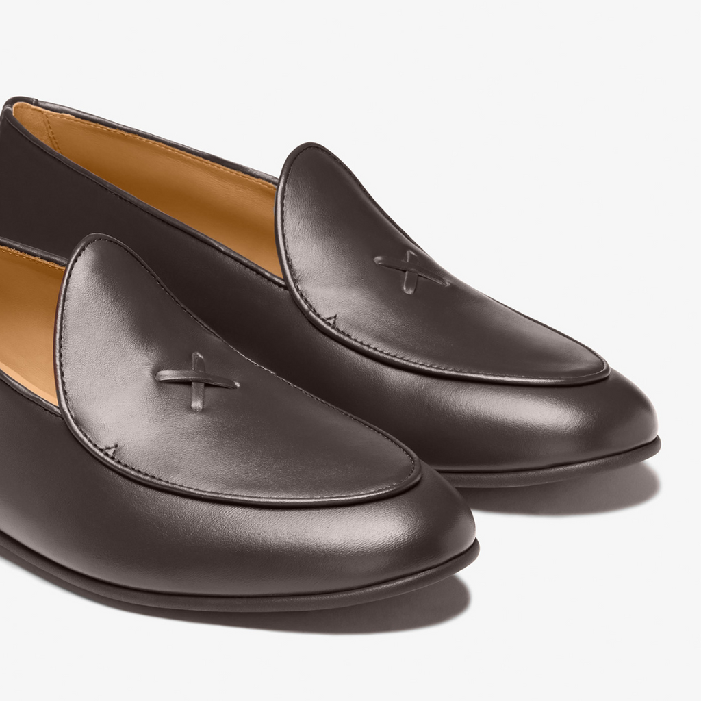 Men's Dark Brown Leather Milano Loafer Del Toro Shoes