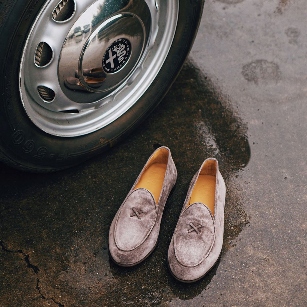 Men's Grigio Suede Milano Loafer Del Toro Shoes