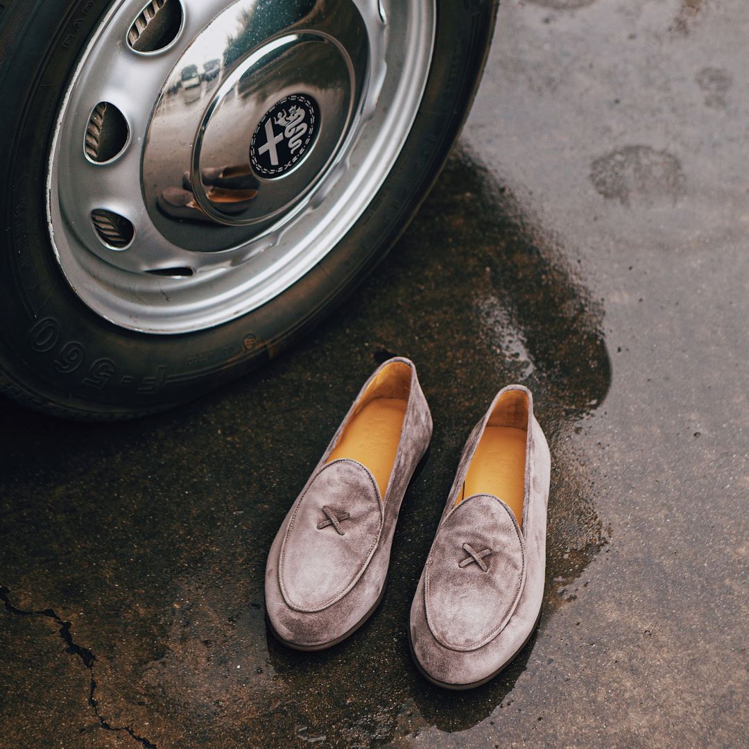 Men's Grigio Suede Milano Loafer Del Toro Shoes