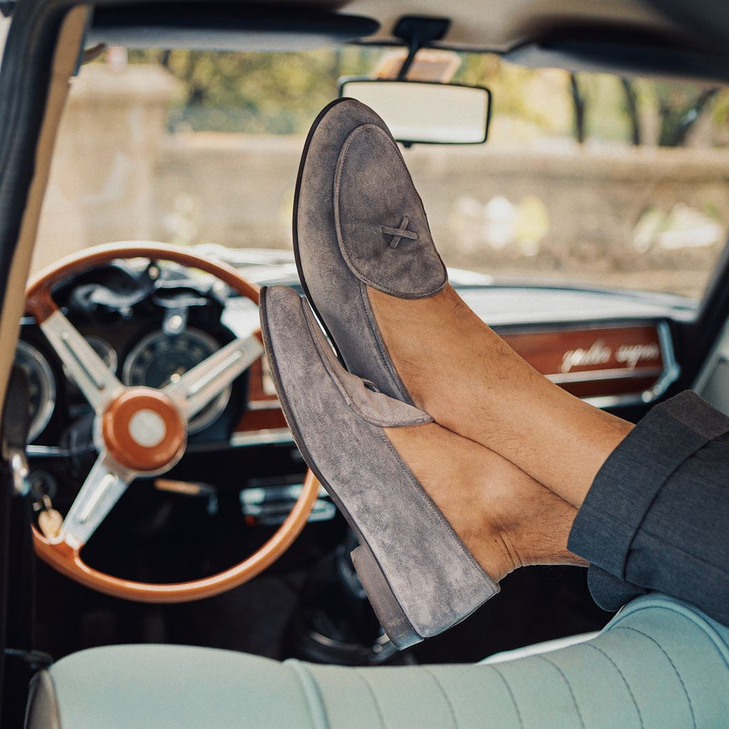 Men's Grigio Suede Milano Loafer Del Toro Shoes