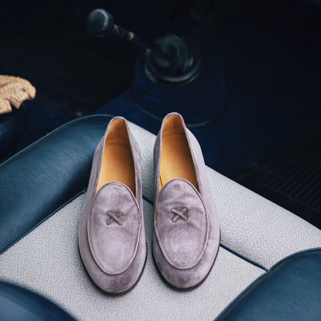 Men's Grigio Suede Milano Loafer Del Toro Shoes