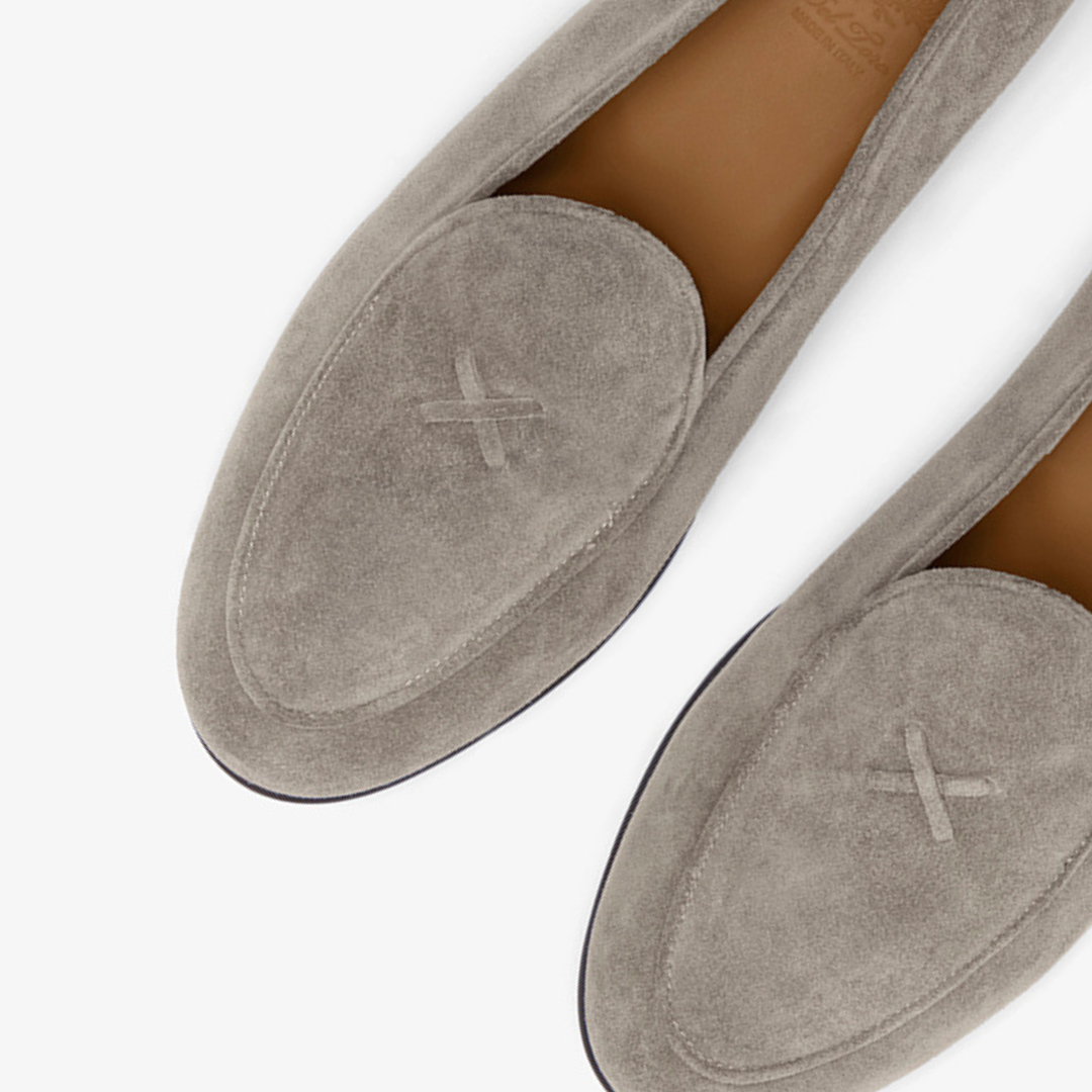 Men's Grigio Suede Milano Loafer Del Toro Shoes