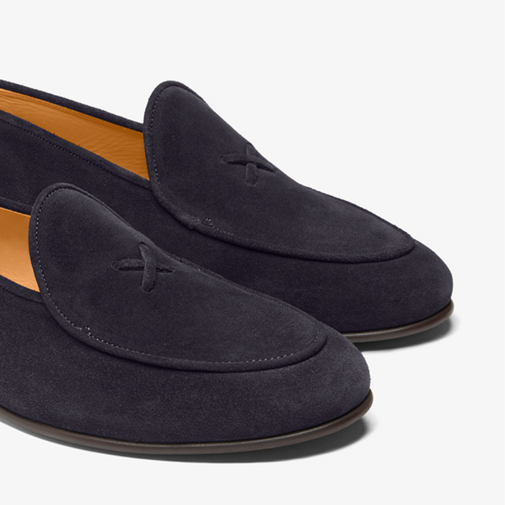 Men's Navy Suede Milano Loafer Del Toro Shoes