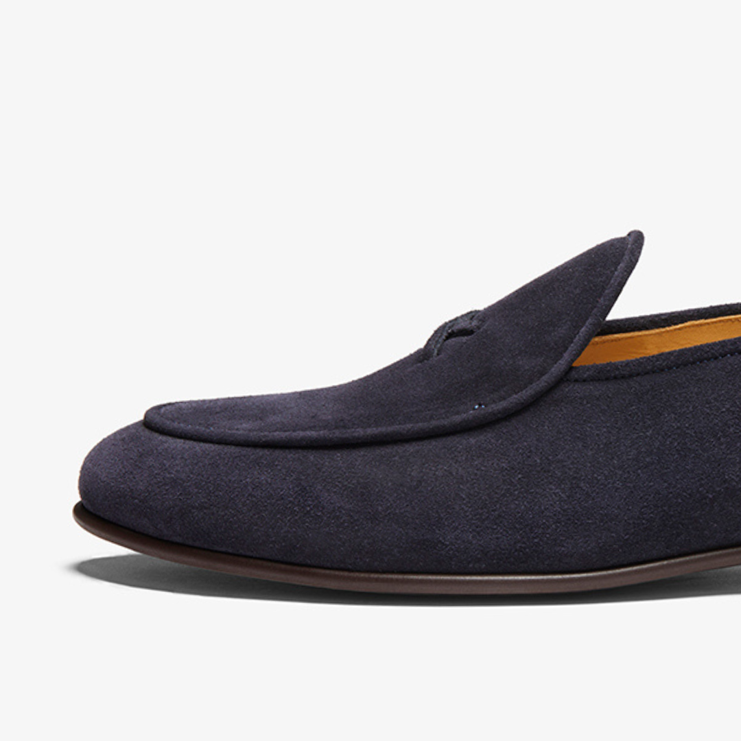 Men's Navy Suede Milano Loafer Del Toro Shoes
