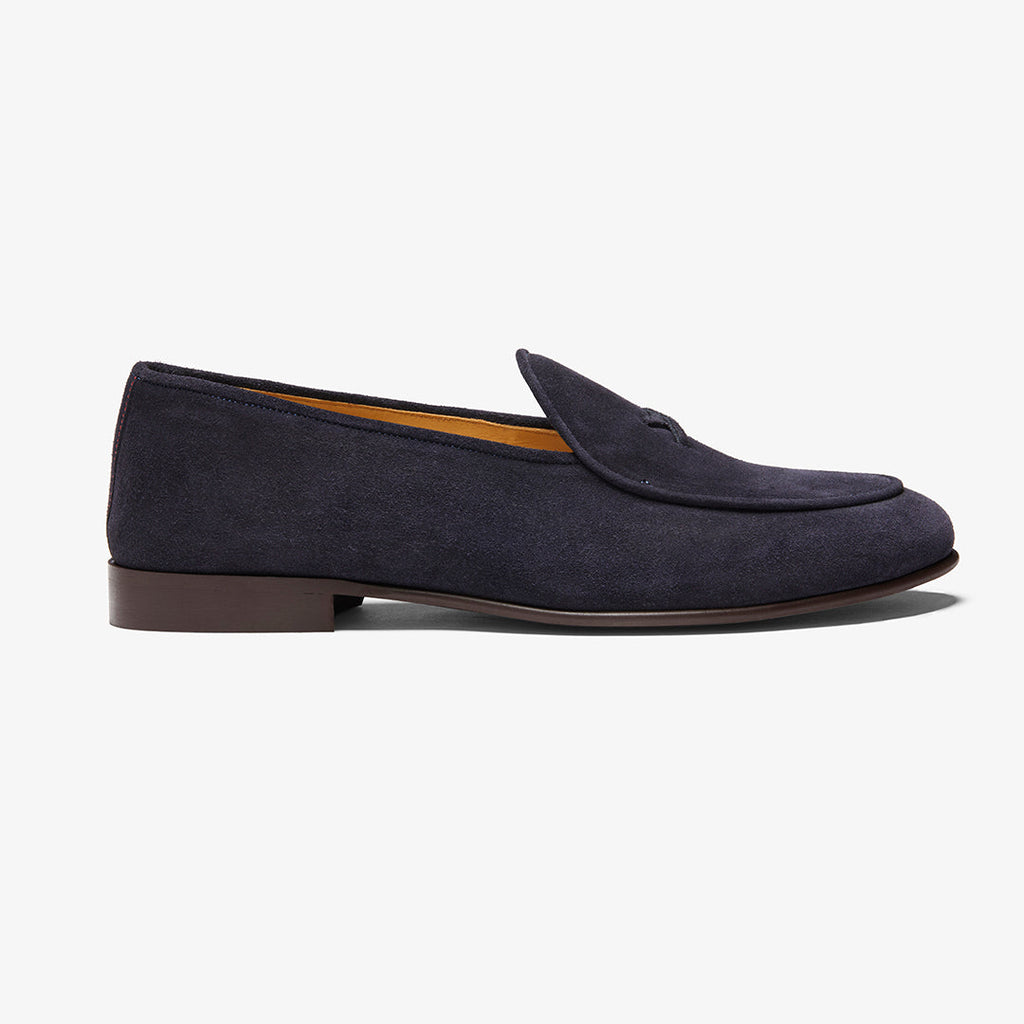 Men's Navy Suede Milano Loafer Del Toro Shoes