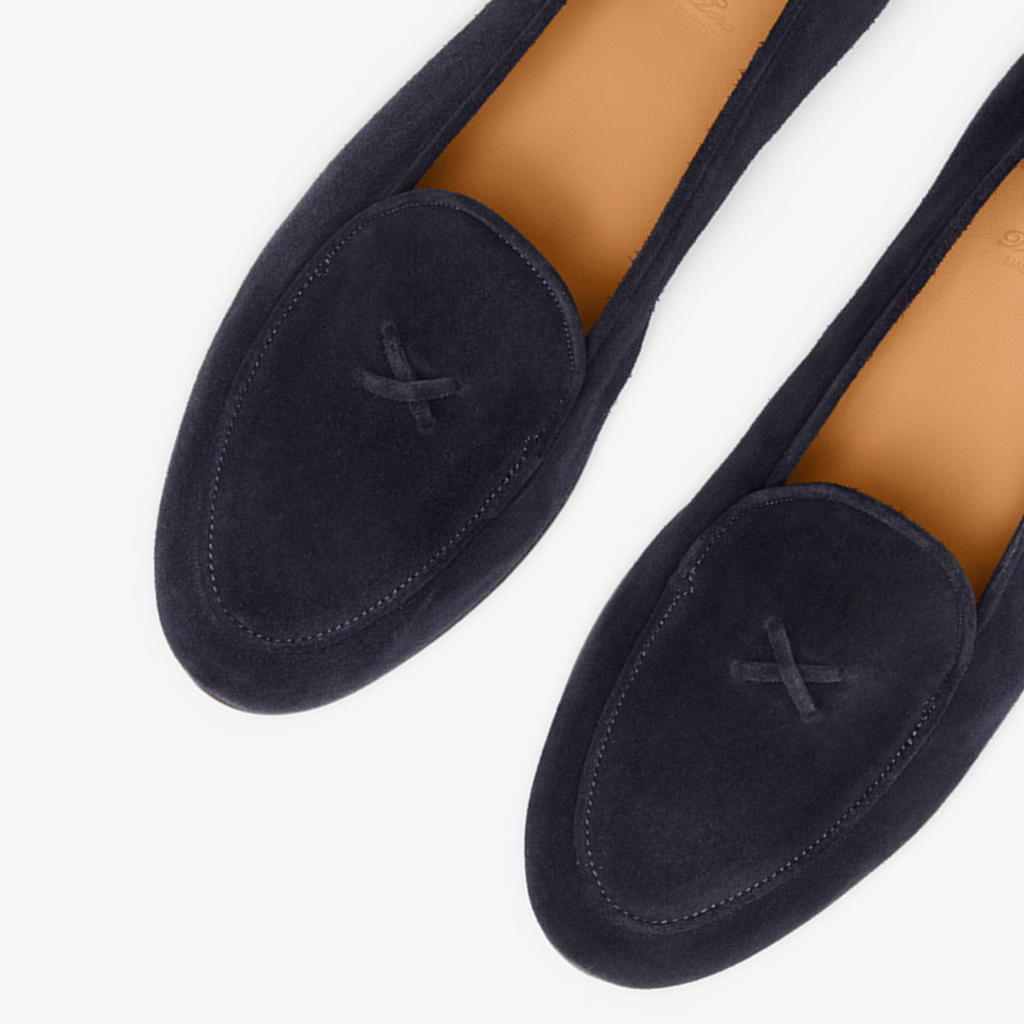 Men's Navy Suede Milano Loafer Del Toro Shoes