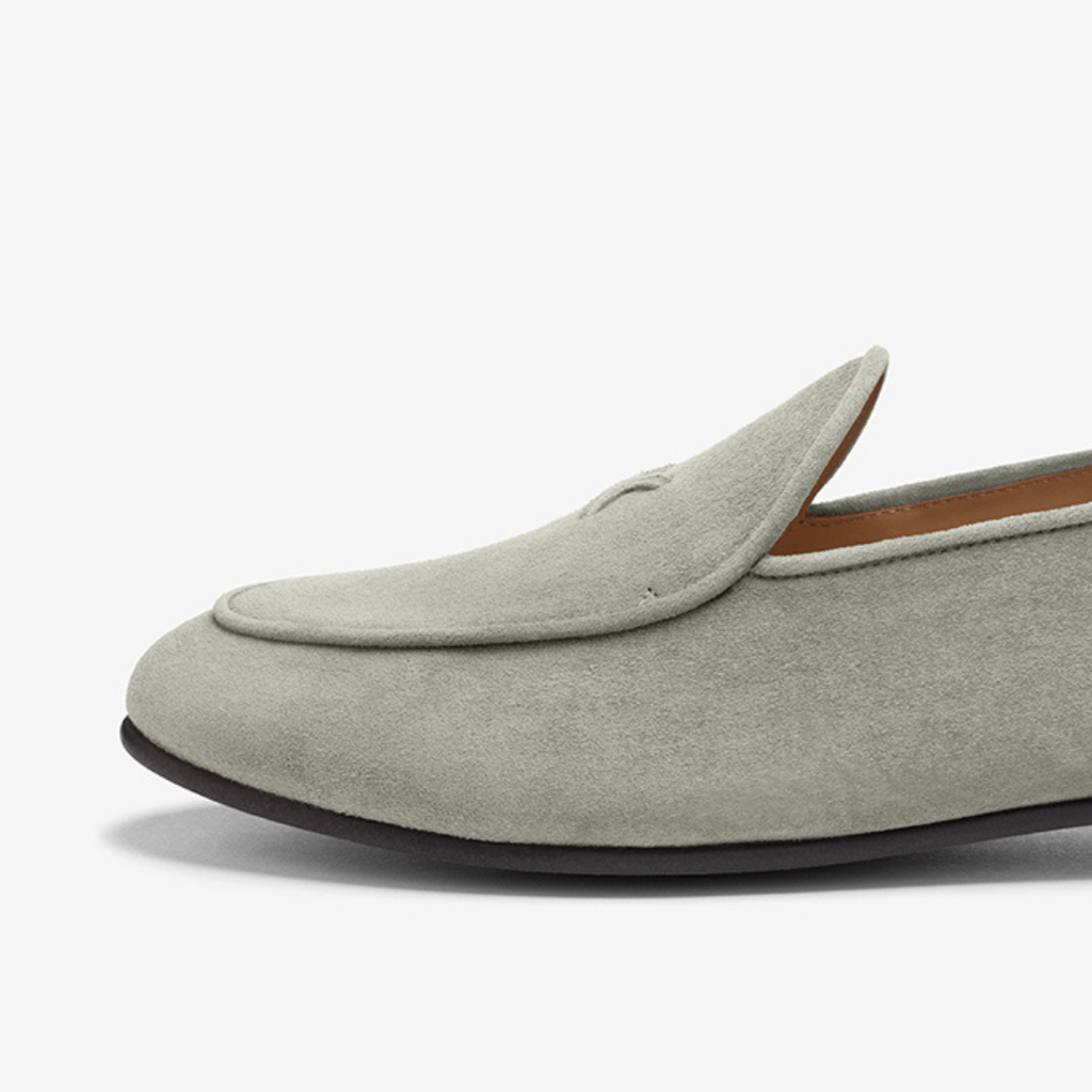 Men's Olive Grey Suede Milano Loafer Del Toro Shoes