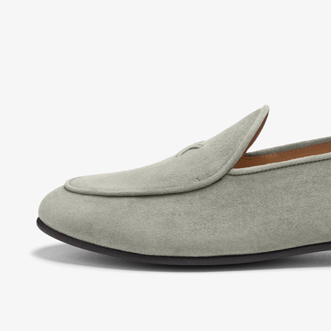Men's Olive Grey Suede Milano Loafer Del Toro Shoes