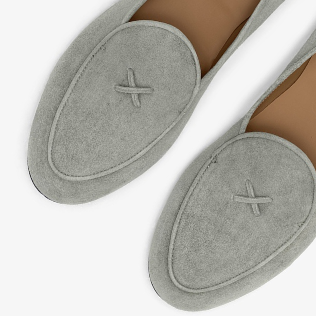 Women's Olive Grey Suede Milano Loafer Del Toro Shoes