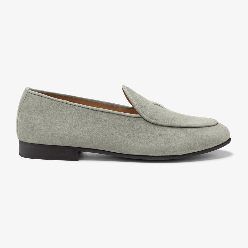 Men's Olive Grey Suede Milano Loafer Del Toro Shoes