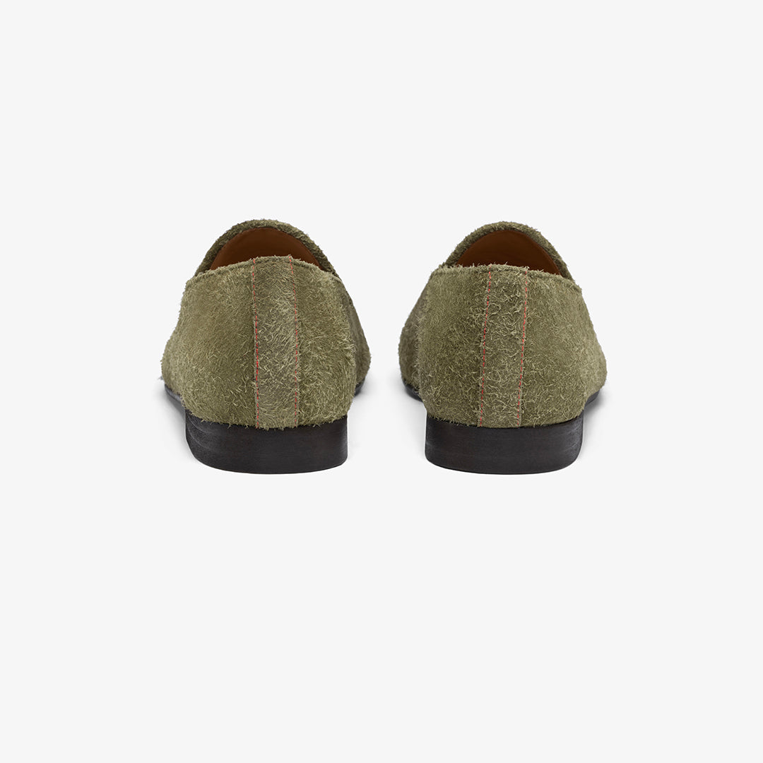 Men's Olive Textured Suede Milano Loafer Del Toro Shoes