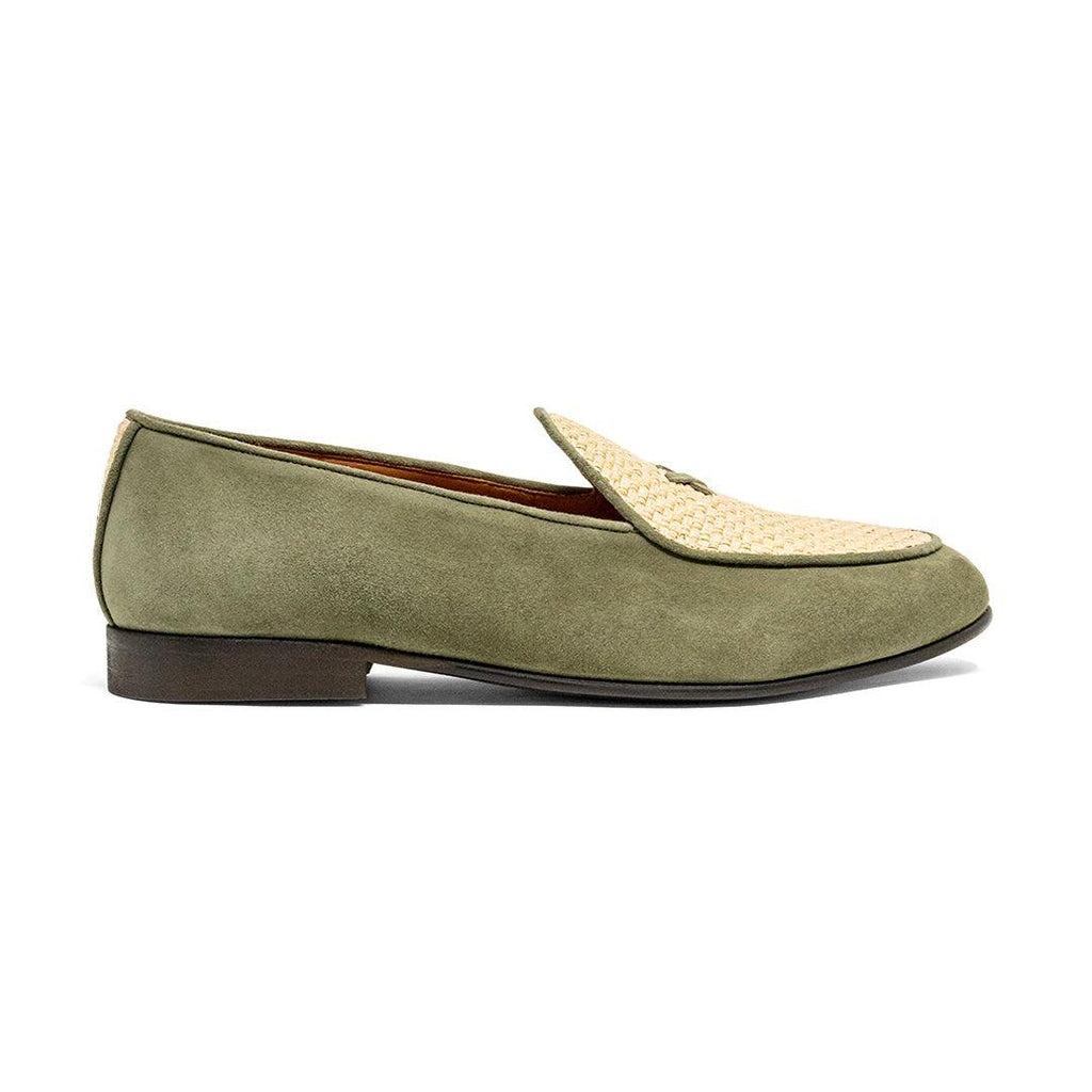 Women's Olive Raffia Milano Loafer Del Toro Shoes