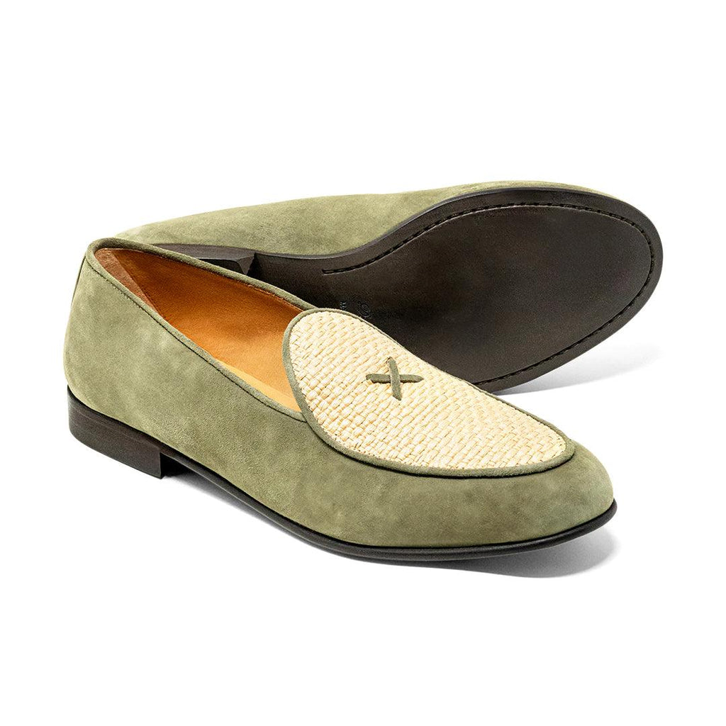 Women's Olive Raffia Milano Loafer Del Toro Shoes