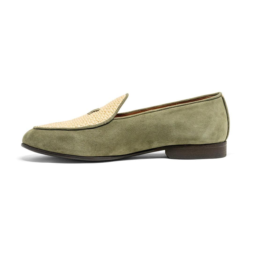 Women's Olive Raffia Milano Loafer Del Toro Shoes