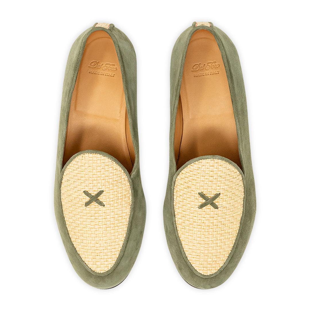 Women's Olive Raffia Milano Loafer Del Toro Shoes