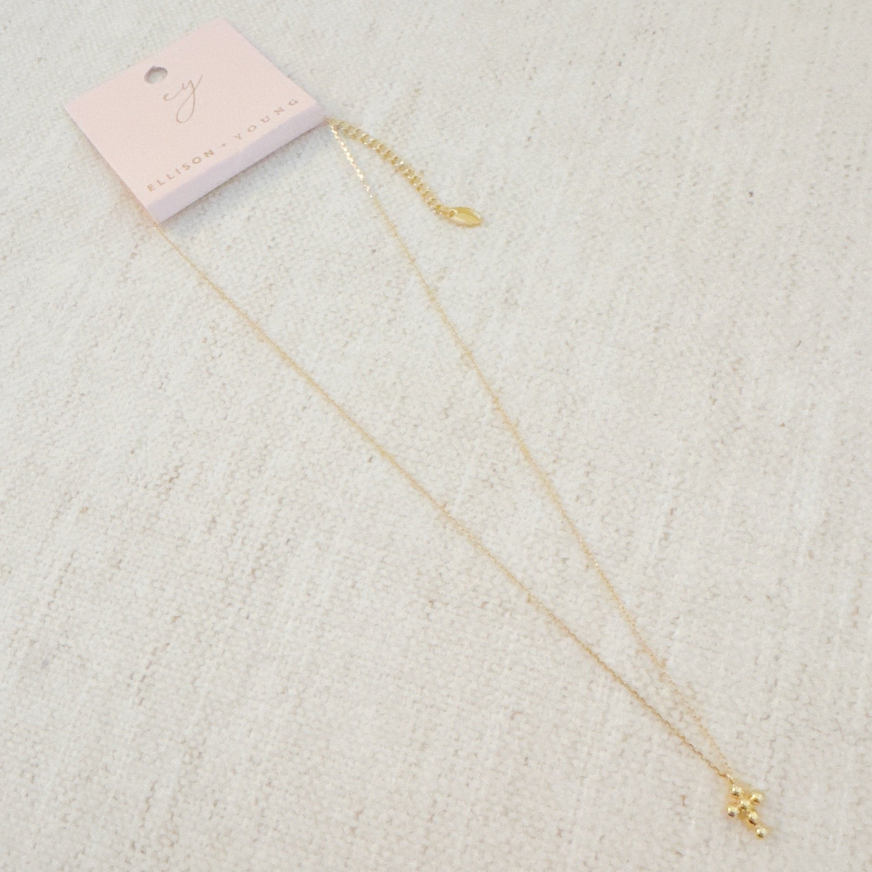 Mini Dot Cross Pendant Necklace