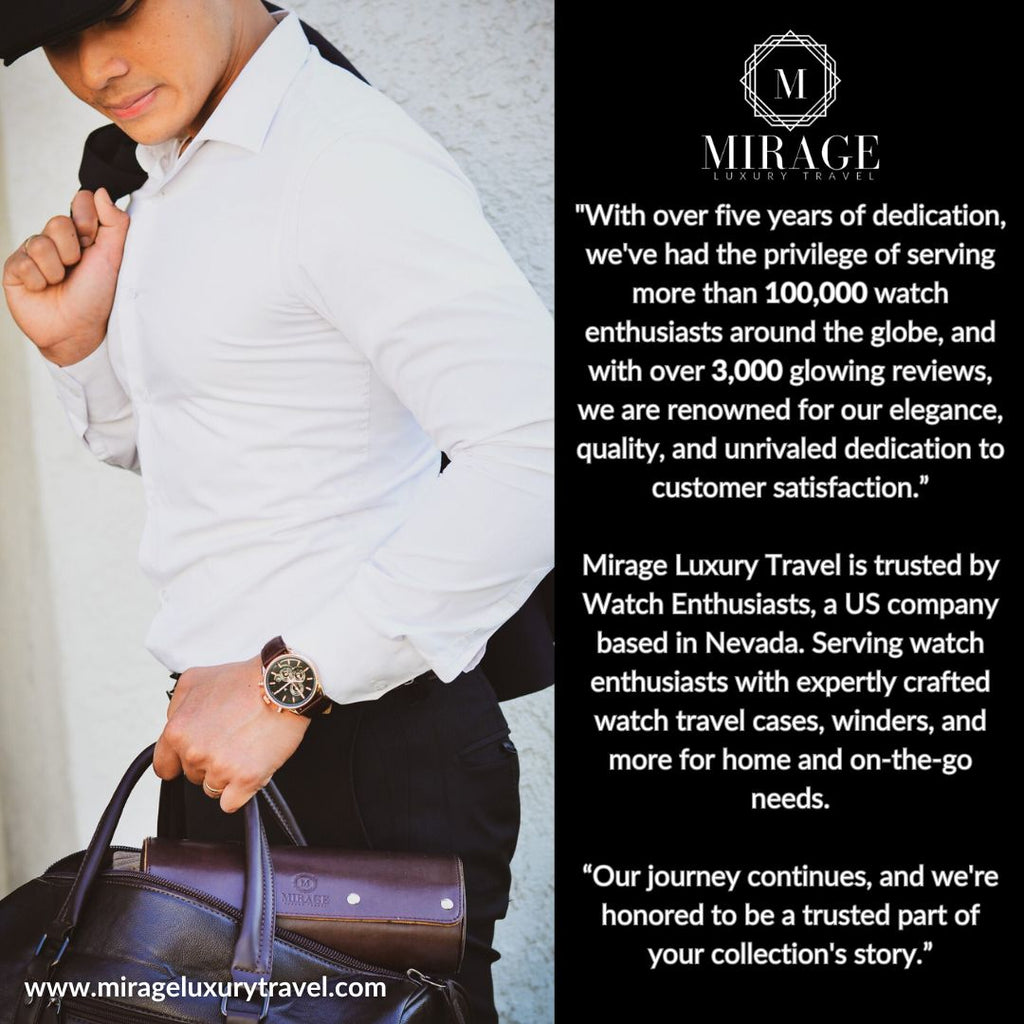 Luxury 4 Watch Travel Case | Full-Grain Cow Leather | Tawny Brown