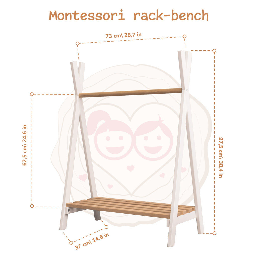 Toddler's Clothes Rack woodandhearts