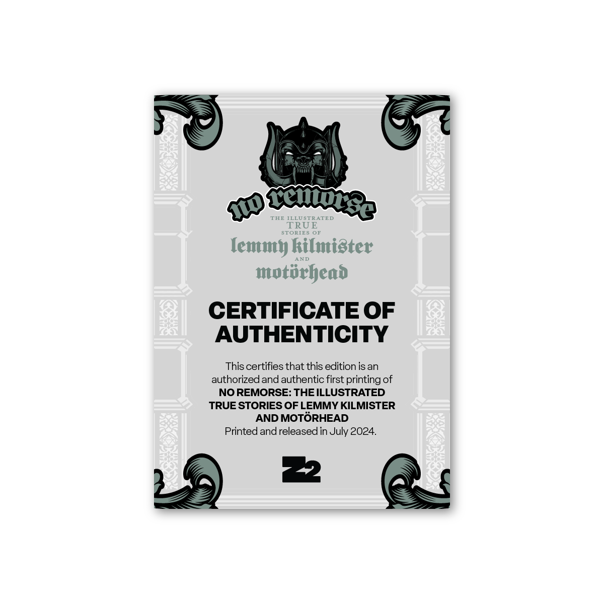 NO REMORSE: THE ILLUSTRATED TRUE STORIES OF LEMMY KILMISTER AND MOTÖRHEAD - DELUXE EDITION Z2 Comics