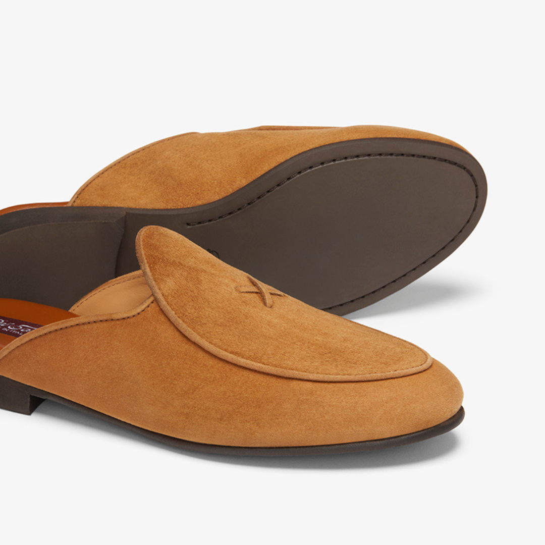 Women's Cognac Suede Milano Mule Del Toro Shoes