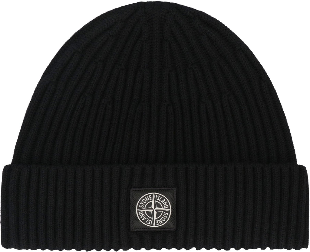STONE ISLAND Ribbed Wool Beanie for Men