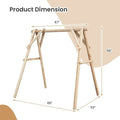 Heavy Duty Wooden Swing Frame with Reinforced Bars