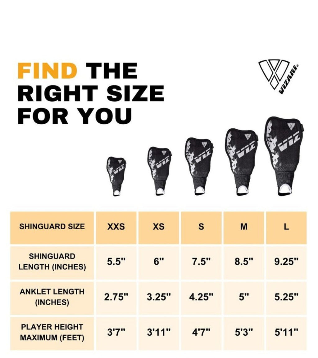 Vizari Napoli Soccer Shin Guards – Black/Silver Vizari Sports
