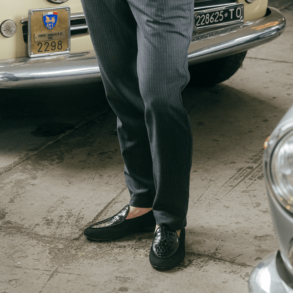 Men's Navy Croc Milano Loafer Del Toro Shoes