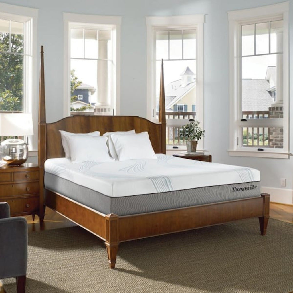 New Pluma White/Gray 12" SensaFlex GelLux Queen Mattress Ornate Furniture