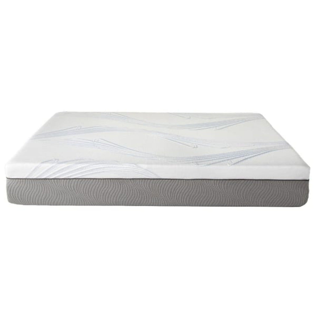 New Pluma White/Gray 12" SensaFlex GelLux Queen Mattress Ornate Furniture