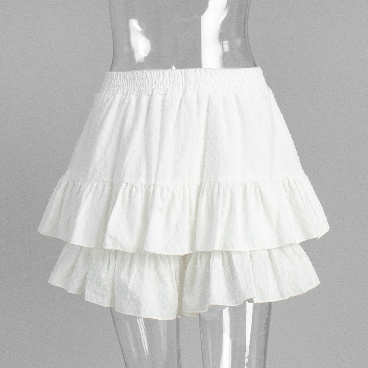 Ruffled Shorts Summer Polka Dot Solid Color High Waist Pure Cotton Shorts Pantskirt Wanita Store