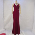 Women Clothing Spring Summer Solid Color Sexy Backless Hip Slimming Long Strap Dress Bella Mia