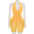 Women Clothing Spring Summer Sexy Halter Stitching Dress for Women Bella Mia