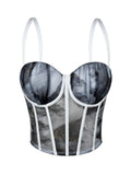 Floral Print Camisole High Grade Simple Boning Corset Corset Body Shaping Slimming Summer Sexy Boning Corset Top Chest Pad Bella Mia