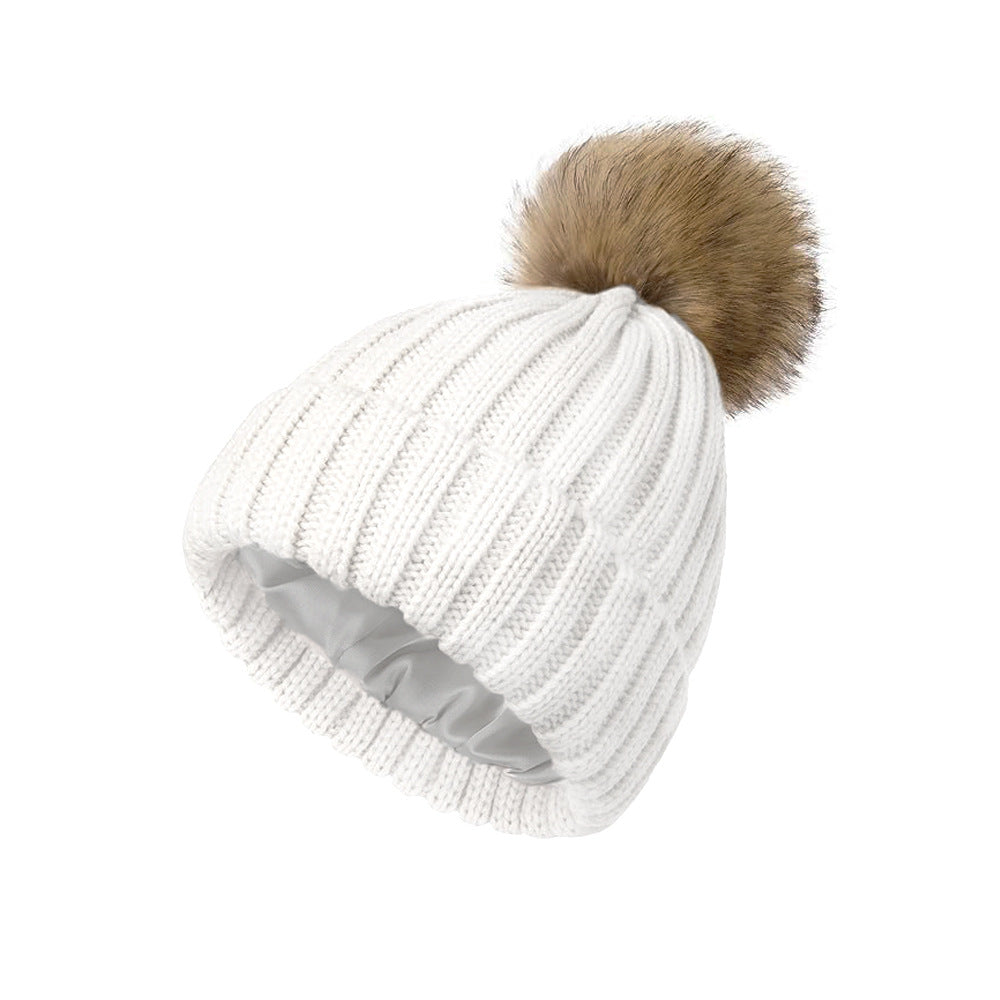Soft Beanie Fluffy Ball Cap — Warm Knitted Winter Hat with Pom Pom FitiqueFit