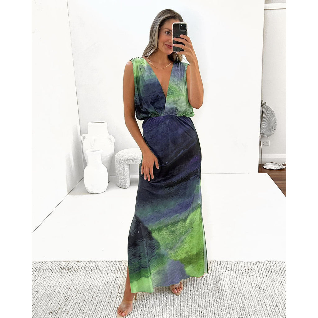 Enter Spring Summer Sexy Backless Slit Dress Loose Vacation Women Clothing Dress Bella Mia