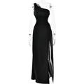 Women Backless Shoulder High Slit Dress Sexy Cold-Shoulder Sleeveless Maxi Dress Spring Summer Bella Mia