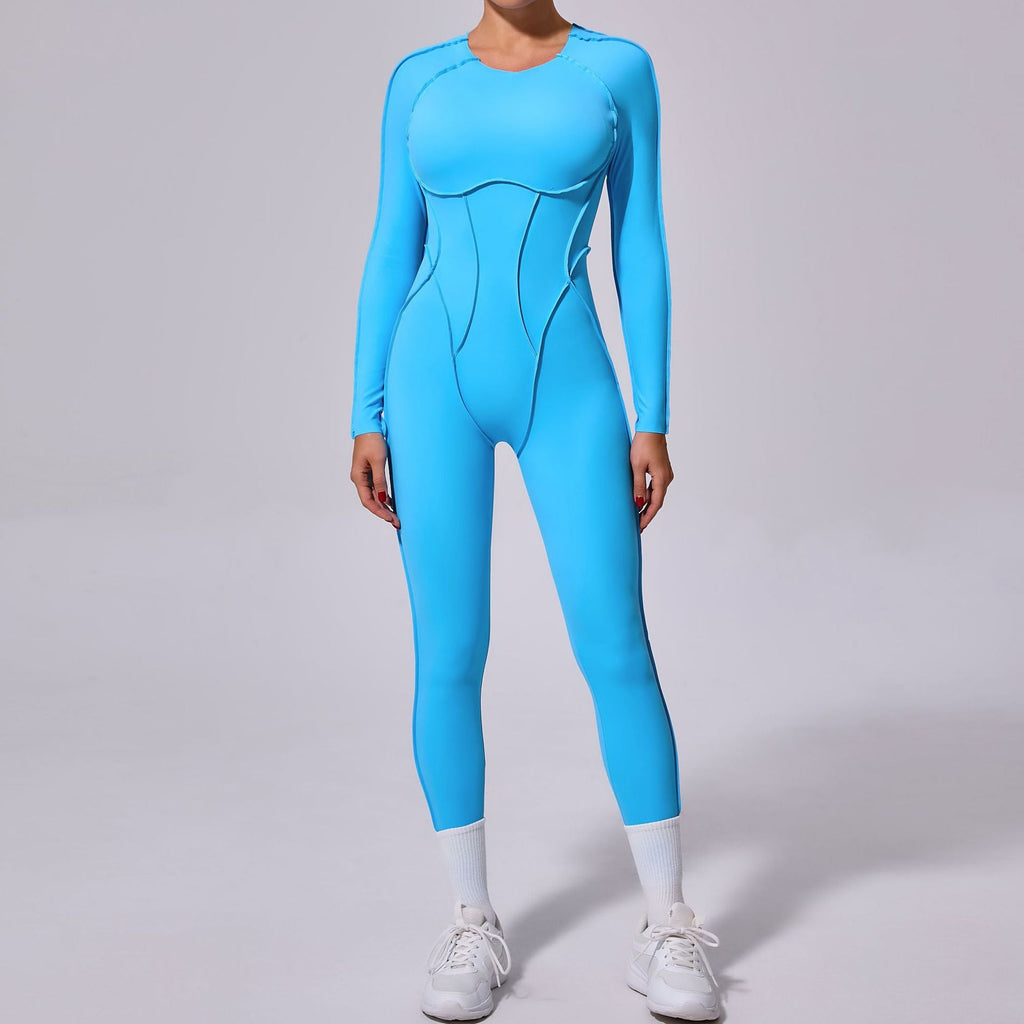Autumn Sand Winter One Piece Sports Yoga Jumpsuit Backless Tight Long Sleeved Trousers Jumpsuit Wanita Store