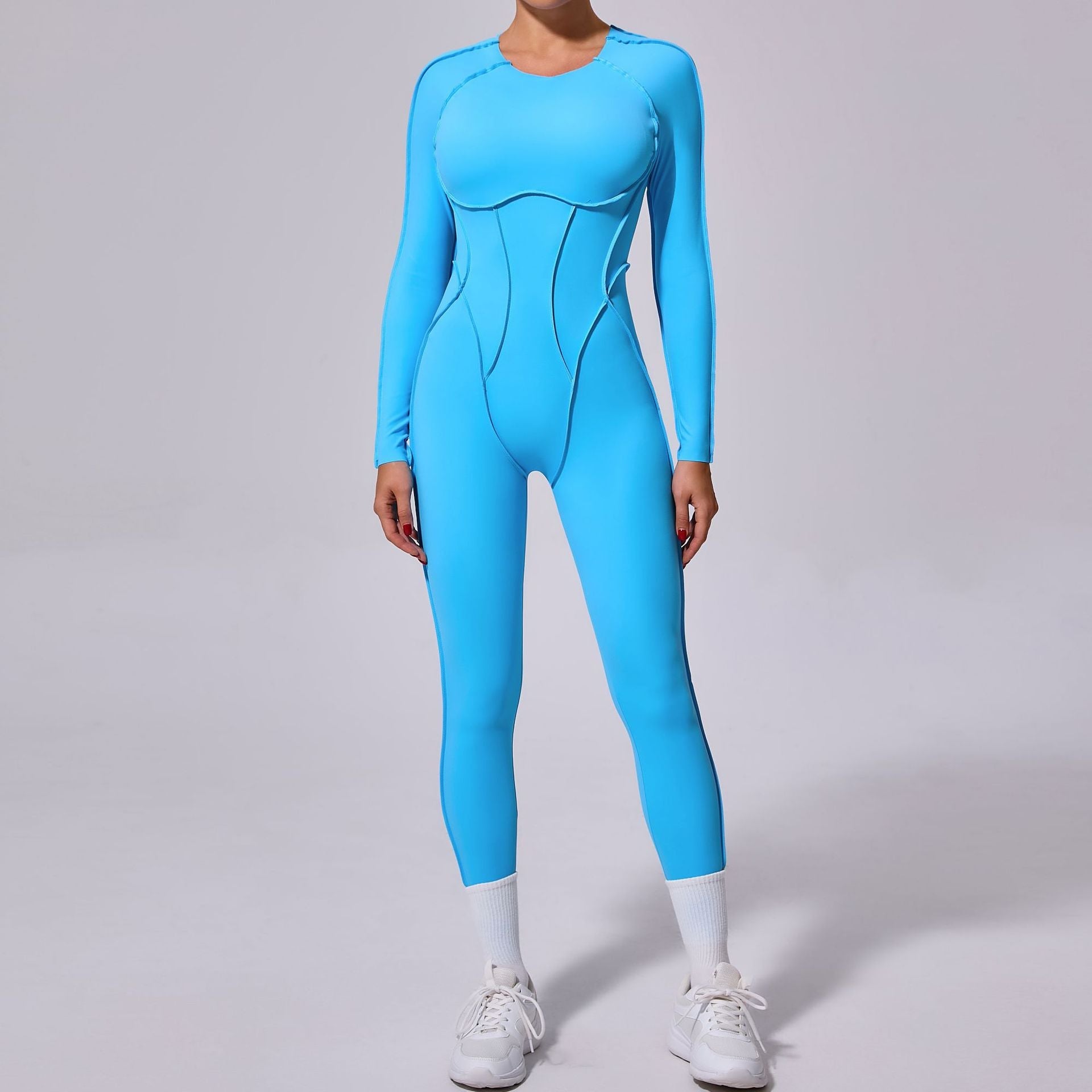 Autumn Sand Winter One Piece Sports Yoga Jumpsuit Backless Tight Long Sleeved Trousers Jumpsuit Wanita Store