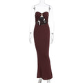 Summer Arrival Women Tube Top Hollow Out Cutout Slim Fit Backless Starfish Decorative Dress Bella Mia