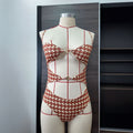 Printing Slim Fit One Piece Swimsuit Women Sexy Slimming Metal Accessories Bikini