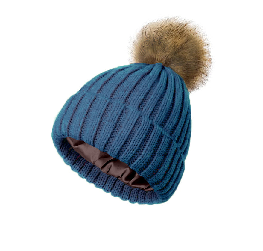 Soft Beanie Fluffy Ball Cap — Warm Knitted Winter Hat with Pom Pom FitiqueFit
