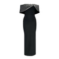 Summer off Shoulder Beads Rhinestones Bandage One Piece Dress Ladies Party Party Formal Dress