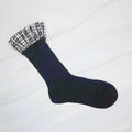 Oh So Chic Plaid Ruffle Top Socks