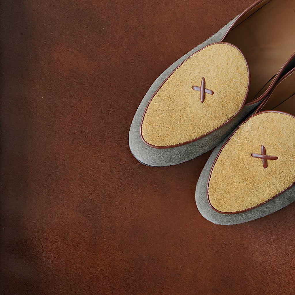 Men's Olive Textured Tan Milano Loafer Del Toro Shoes